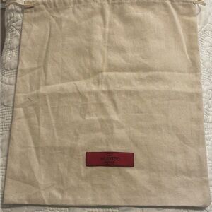 Valentino Garavani Cream Bag with Red Logo